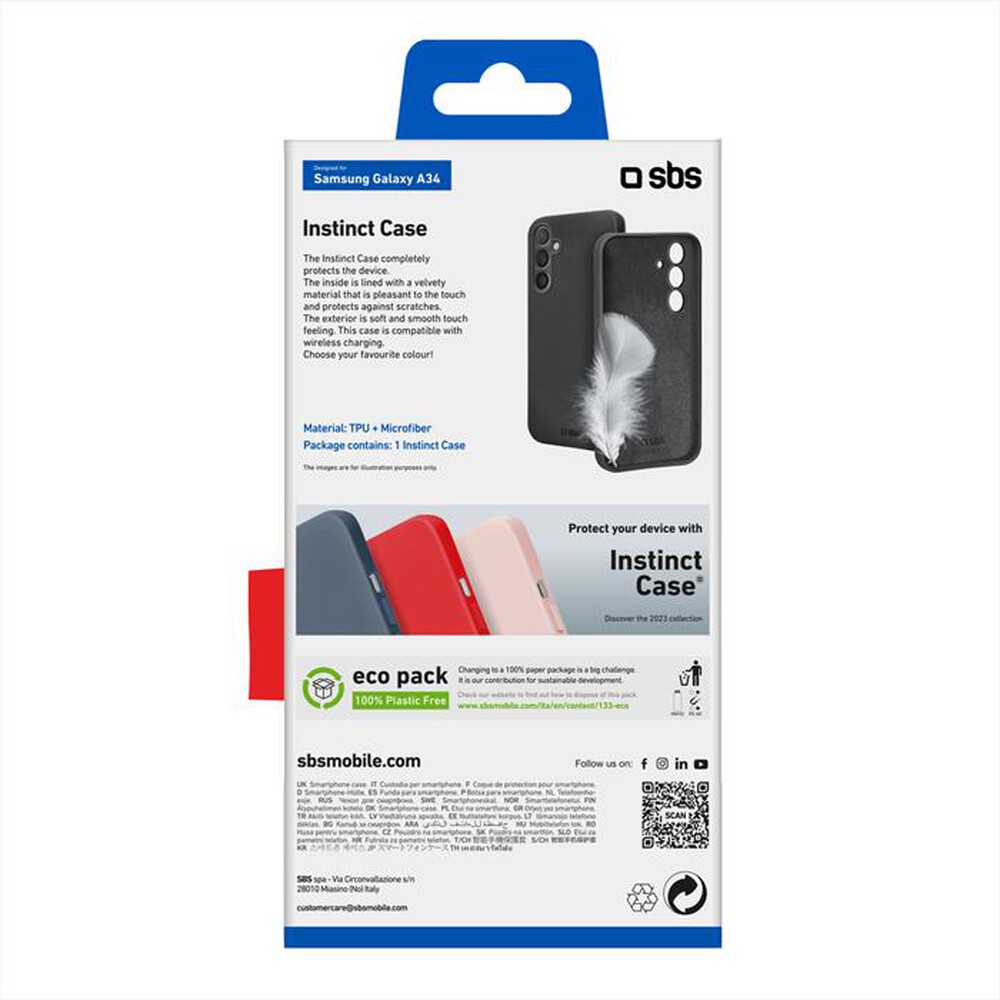 "SBS - Cover TEINSTSAA34K per Samsung A34-Nero"