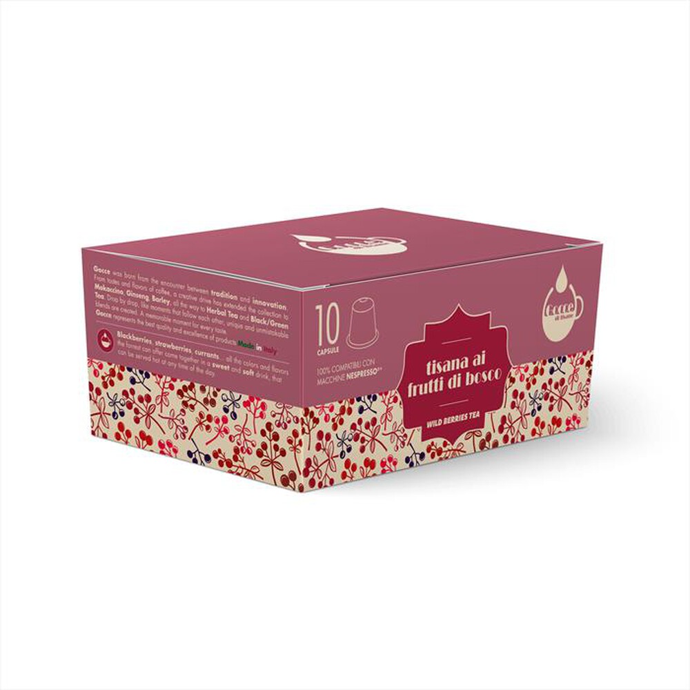 Immagine del prodotto GOCCE DI CAFFE' - Tisana Frutti di Bosco 10 Caps X NESPRESSO-ROSA