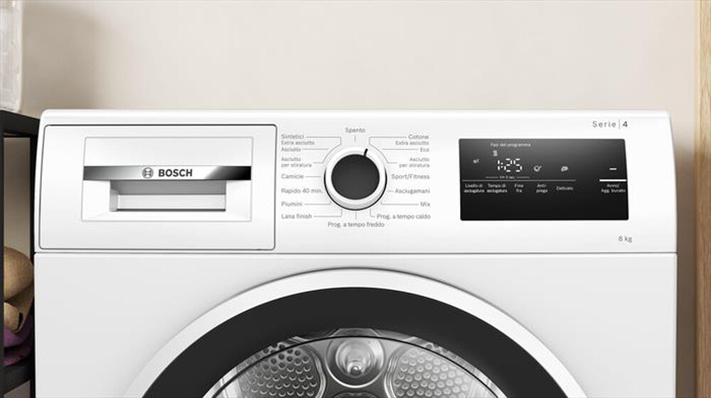 "BOSCH - Asciugatrice SERIE 4, 8 KG CLASSE A++ WTH85208II-Bianco"