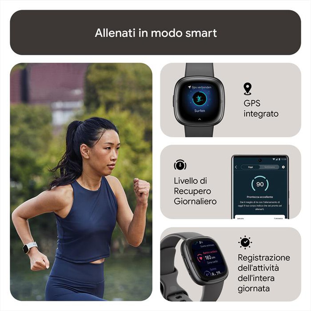 "FITBIT - SENSE 2 - FB521BKGB-GRAFITE/ALLUMINIO GRAF"