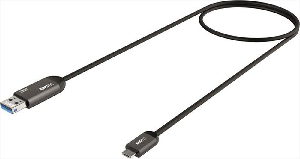 Immagine del prodotto EMTEC - T750B ON-THE-GO  DUAL USB 3.1 / MICRO USB FLASH D-Grigio / Nero