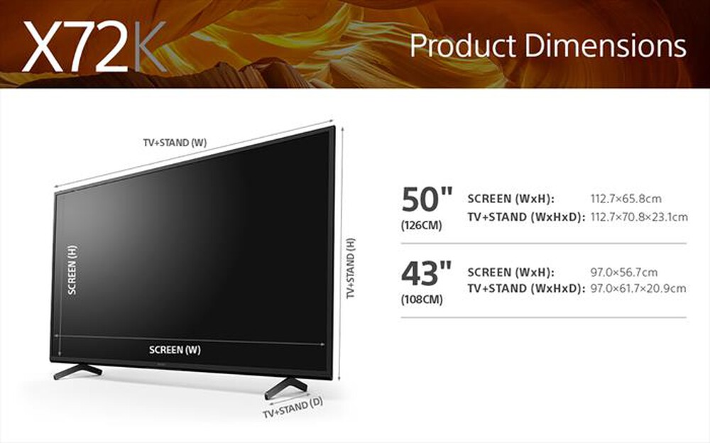 "SONY - SMART TV BRAVIA LED 4K 43\" KD43X72KPAEP"