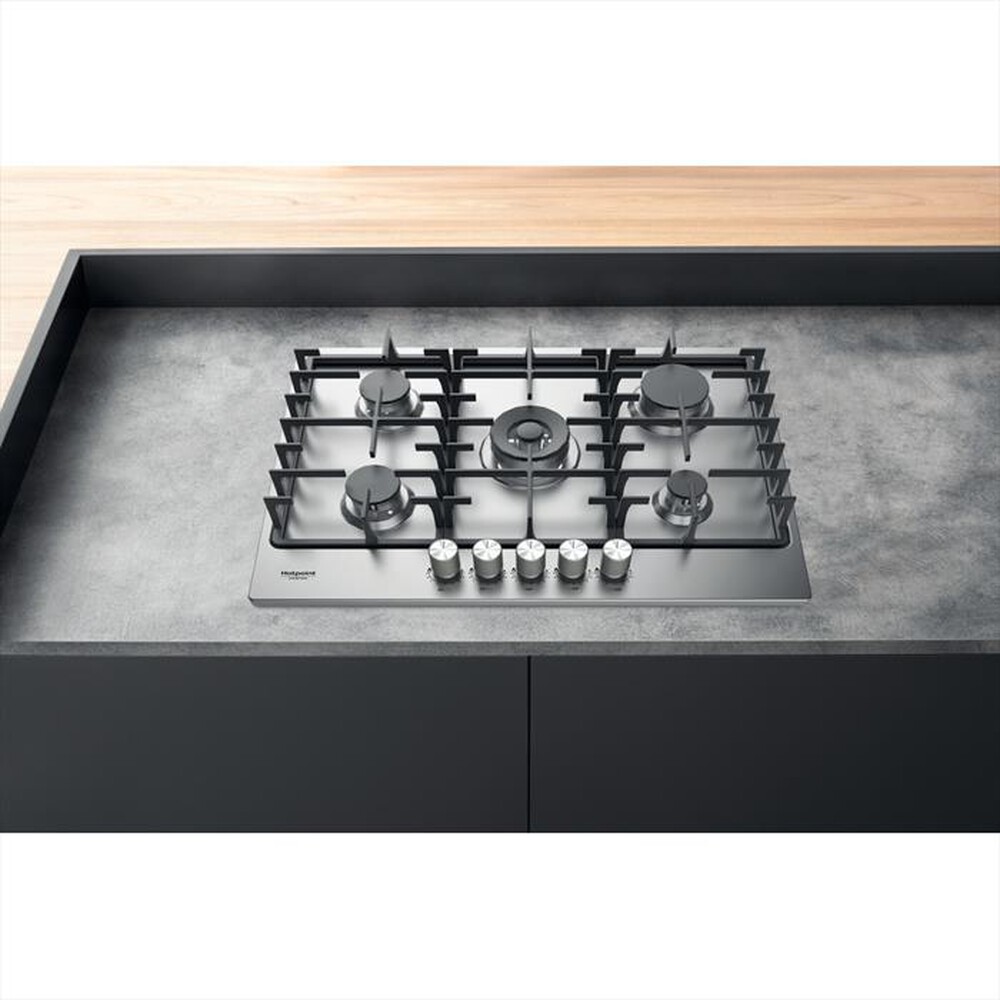 "HOTPOINT ARISTON - Piano cottura a gas PPH 75G DF/IX HOB OA 5 fuochi"