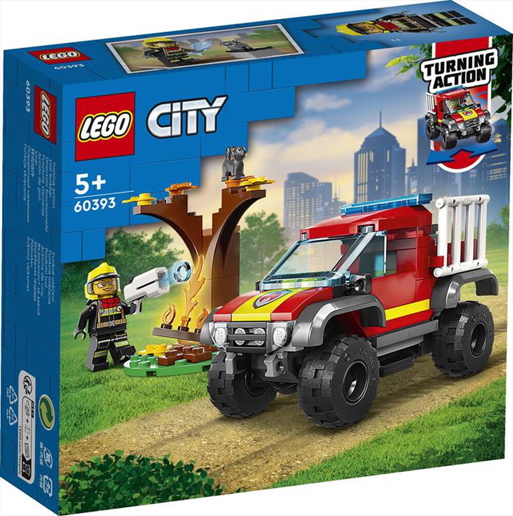 "LEGO - CITY SOCCORSO SUL FUORISTRADA DEI POMPIERI - 60393-Multicolore"