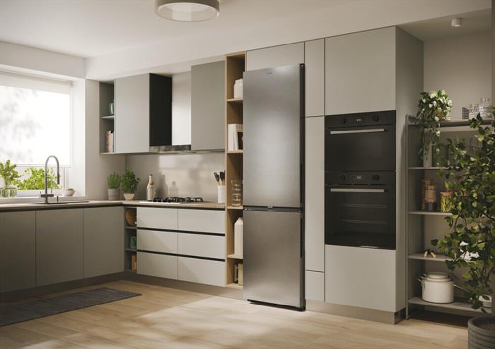 "CANDY - Frigorifero combinato CNCQ2T620EX Classe E 409 lt-Stainless steel"