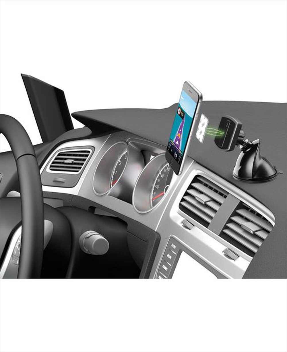 "CELLULARLINE - MAG4PILOTFORCE Supporto Auto Mag4 Ventosa Univ-Nero"