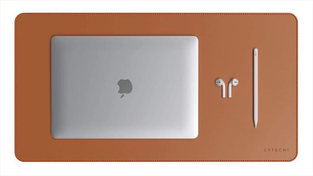 "SATECHI - DESKMATE - SOTTOMANO IN ECOPELLE-terra di siena"