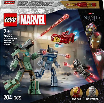 LEGO - 76320 IRON MAN E WAR MACHINE E DRONI DI HAMMER-,