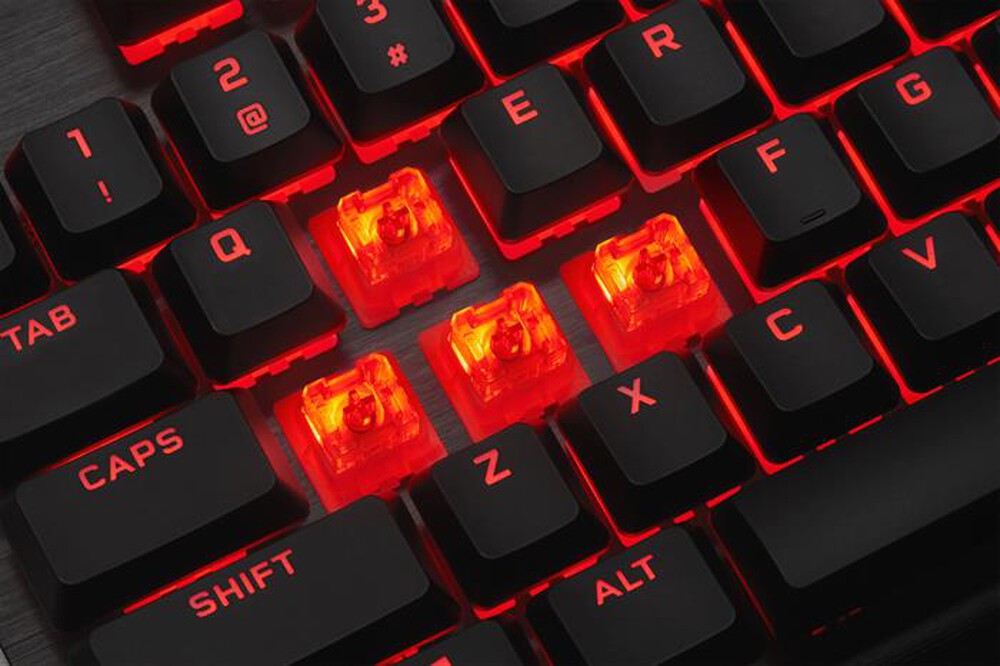 "CORSAIR - Tastiera gaming CORSAIR K60 PRO-Nero/Rosso"