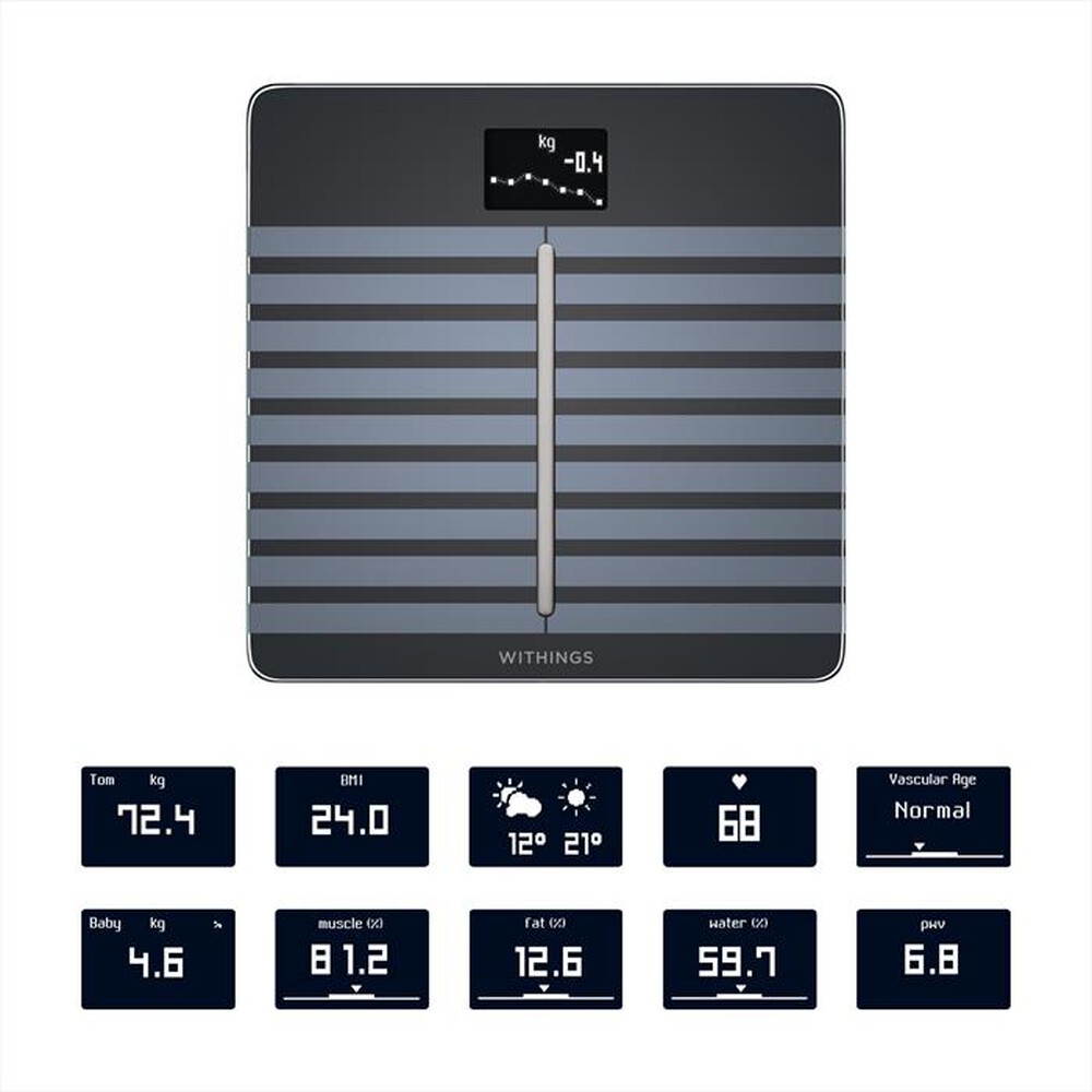 "WITHINGS - Bilancia Smart Body Cardio-Black"