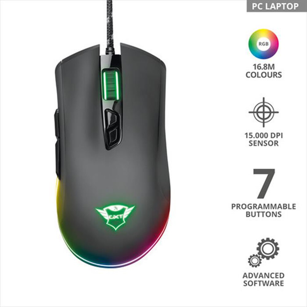Immagine del prodotto TRUST - GXT900 KUDOS RGB MOUSE-Black RGB