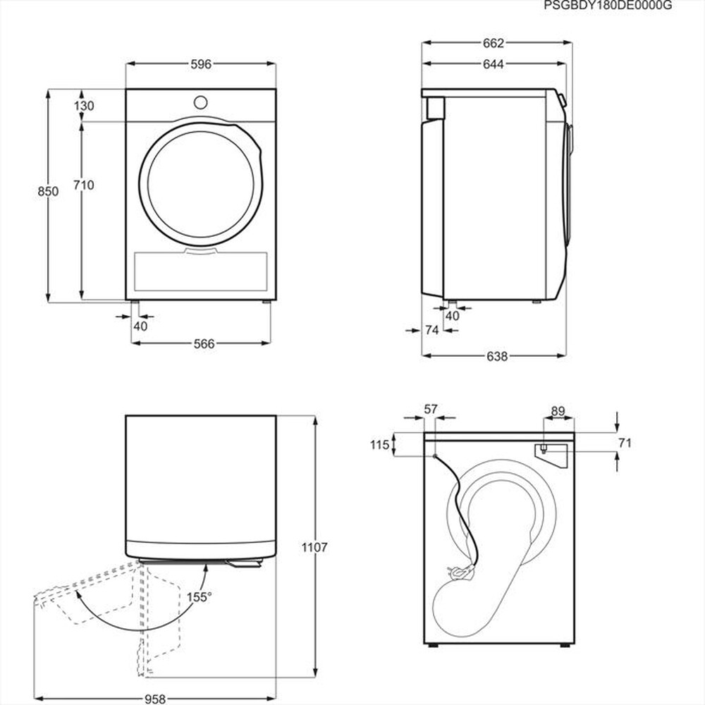 Immagine del prodotto ELECTROLUX - Asciugatrice EW7H583B 8Kg Classe C-Bianco/obl&ograve; nero