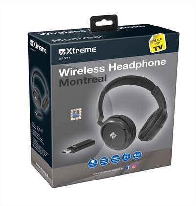 XTREME - 33571 - Cuffia Wireless TV-NERO