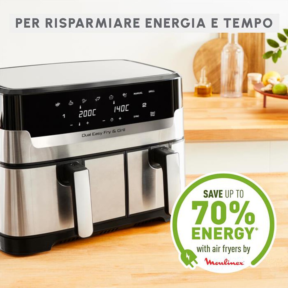 "MOULINEX - Friggitrice ad aria EZ905D20-Argento"