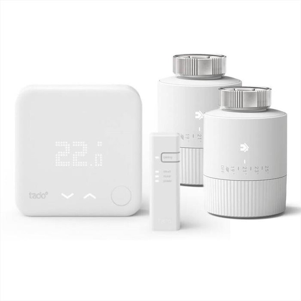 TADO - TERMOSTATO SMART KIT V3+ CON 2 VALVOLE BASIC-White