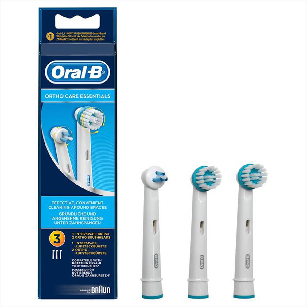 "ORAL-B - Testine Ortho Care Essentials, 3 Pezzi - Bianco"