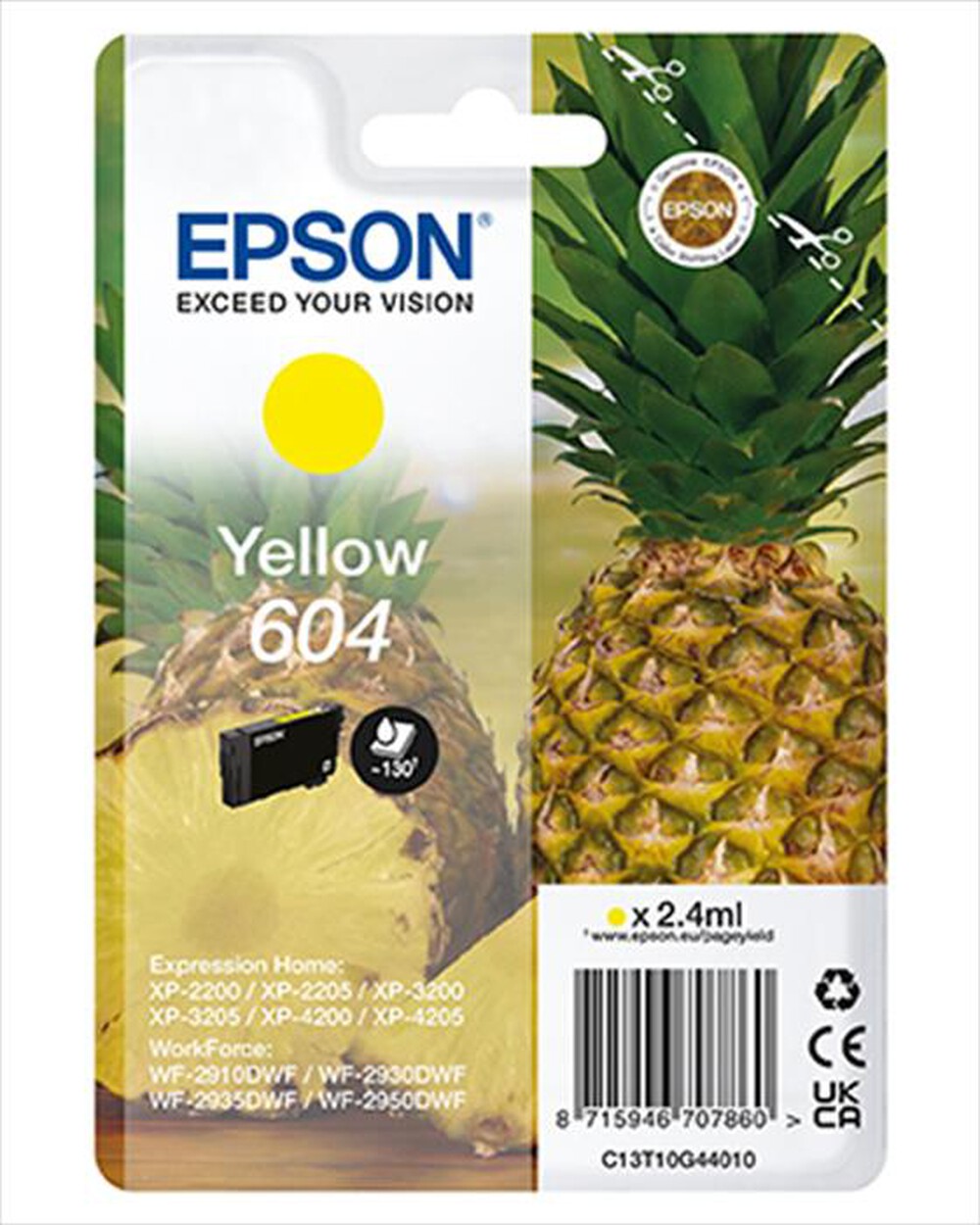 "EPSON - Cartuccia INK SERIE ANANAS GIALLO 604 STD-GIALLO"