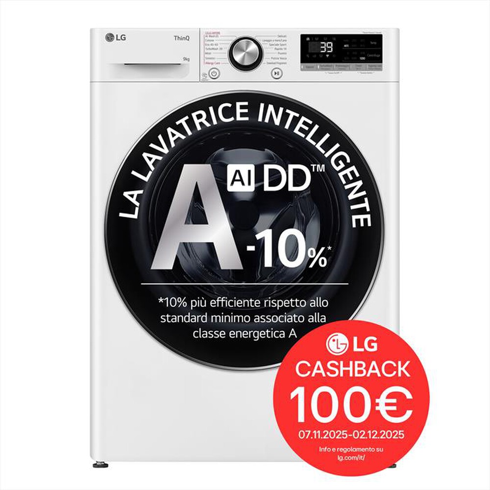 Immagine del prodotto LG - Lavatrice AI DD R7 F2R7S09TSWC 9kg Classe A-10%-Bianca