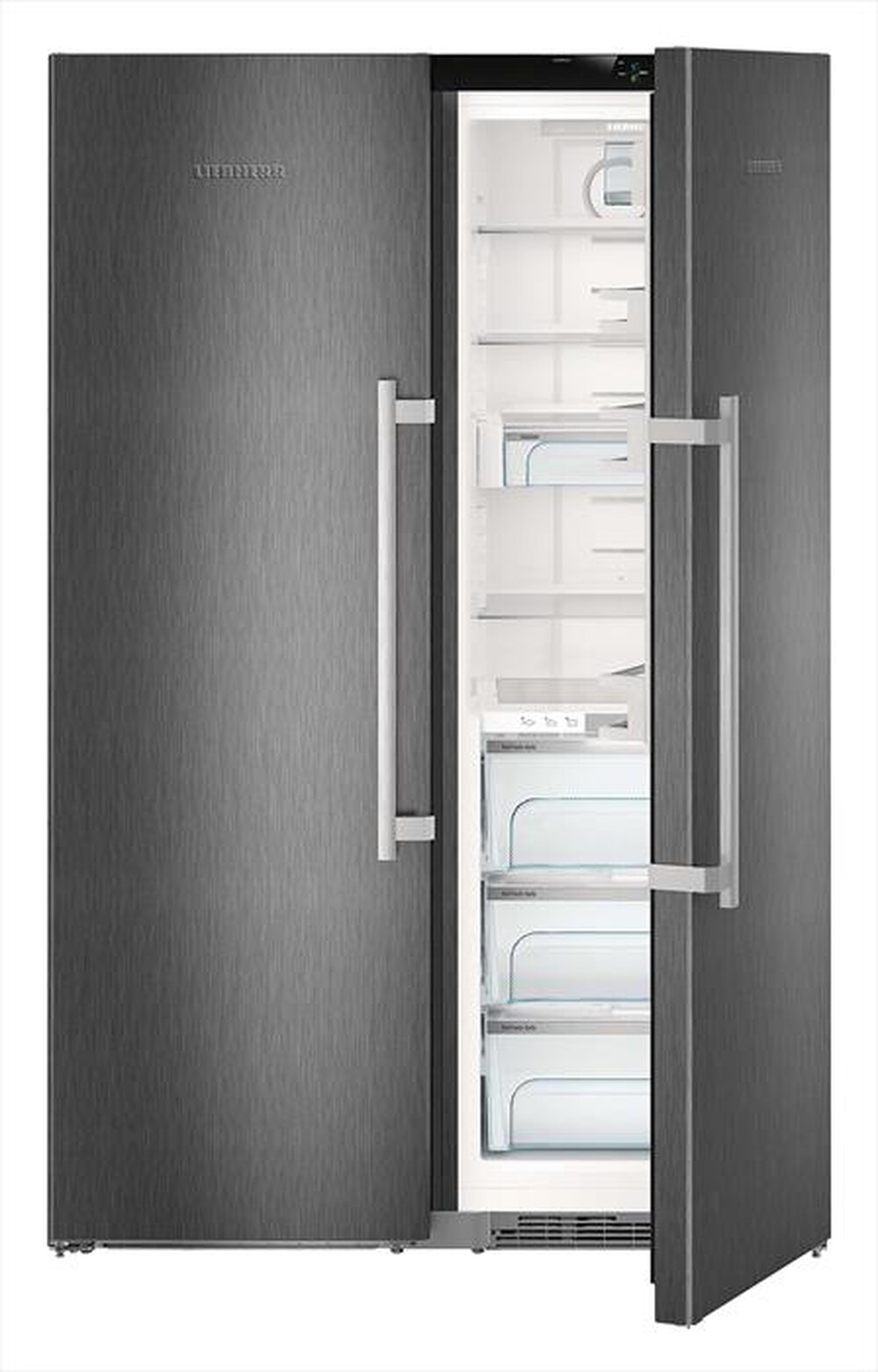 "LIEBHERR - Frigorifero side by side SBSBS 8683-21 Classe D-Acciaio nero"