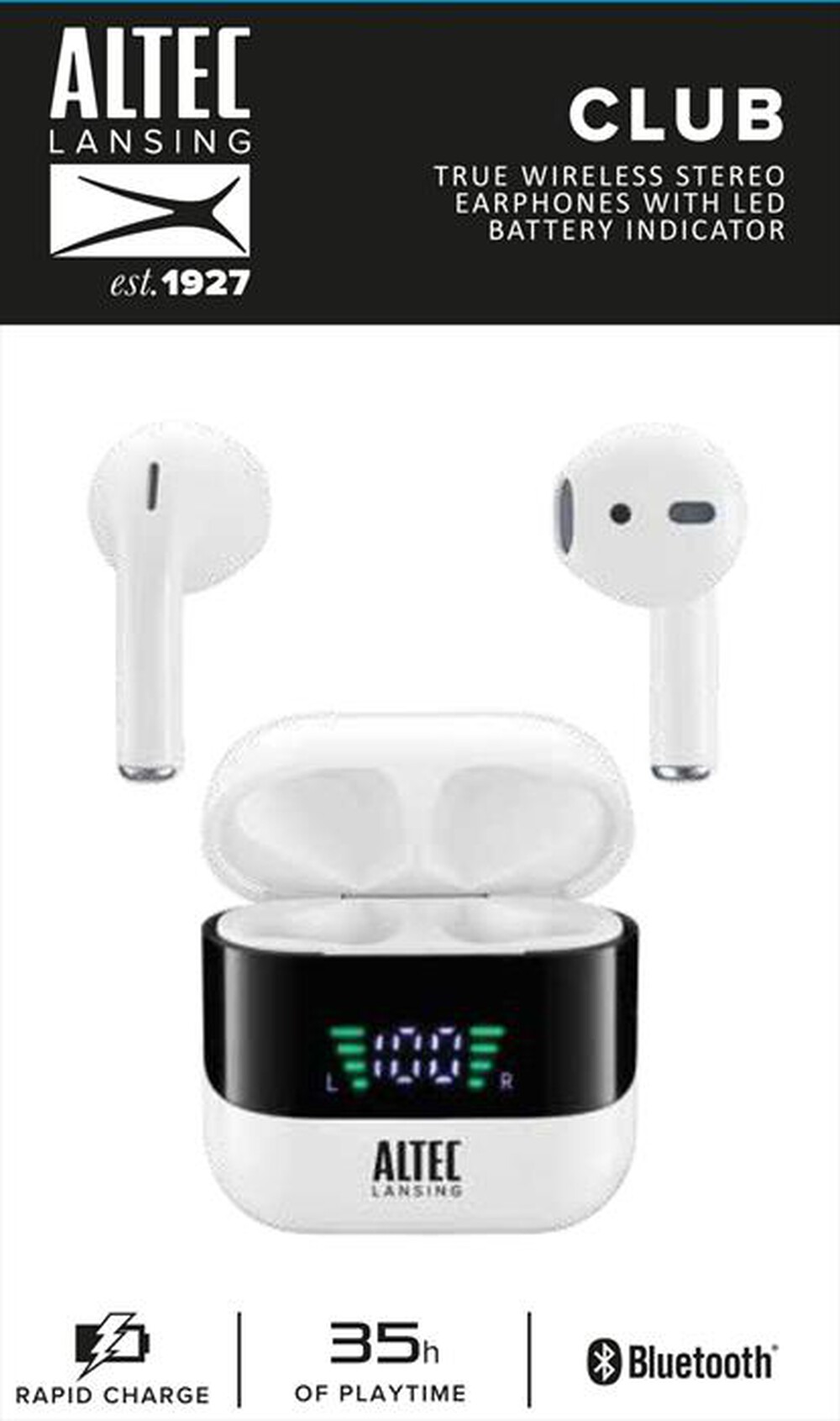 "ALTEC LANSING - Auricolare bluetooth CLUB-WHITE"