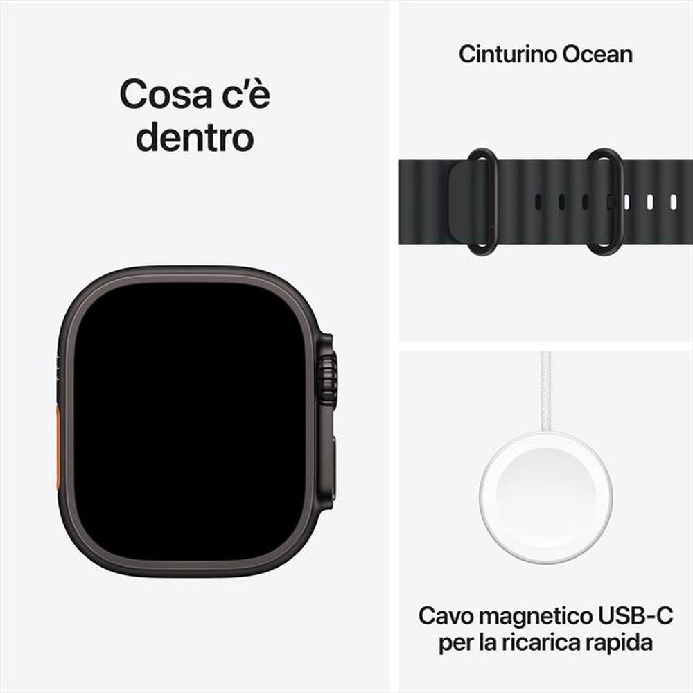 Immagine del prodotto APPLE - Watch Ultra 3 GPS + Cellular 49mm Titanio Nero-Band Ocean