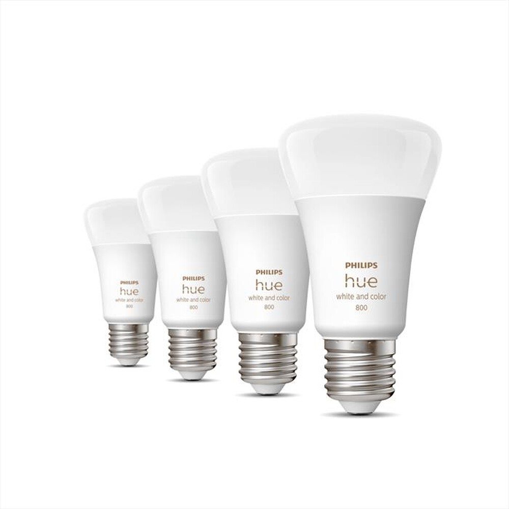 "PHILIPS - HUE WHITE AND COLOR AMBIANCE 4X LAMPADINE E27 60W-Multicolore"