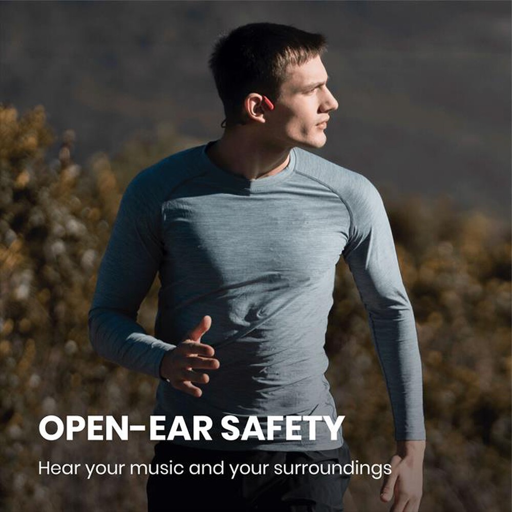 "SHOKZ - Auricolare Bluetooth OPENRUN-Red"
