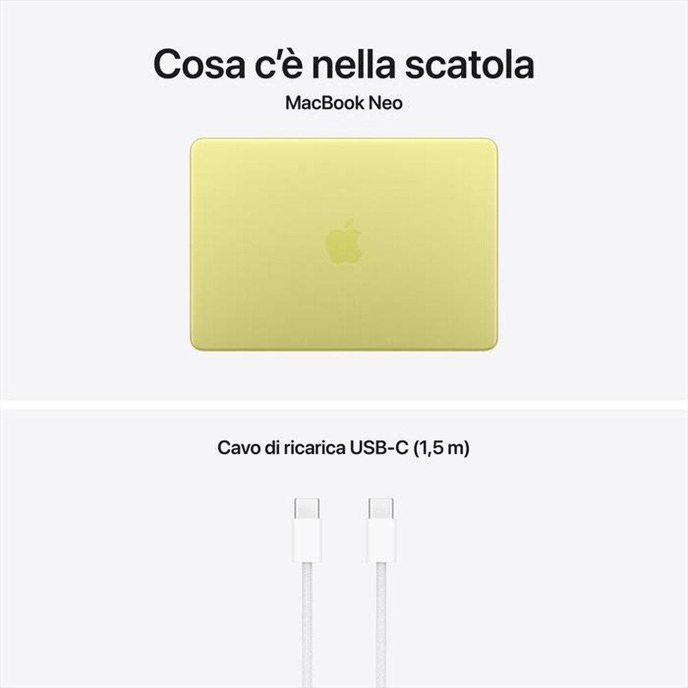 Immagine del prodotto APPLE - MacBook Neo 13" A18 Pro Core 6 CPU 5 GPU 8GB 256GB-Giallo agrume