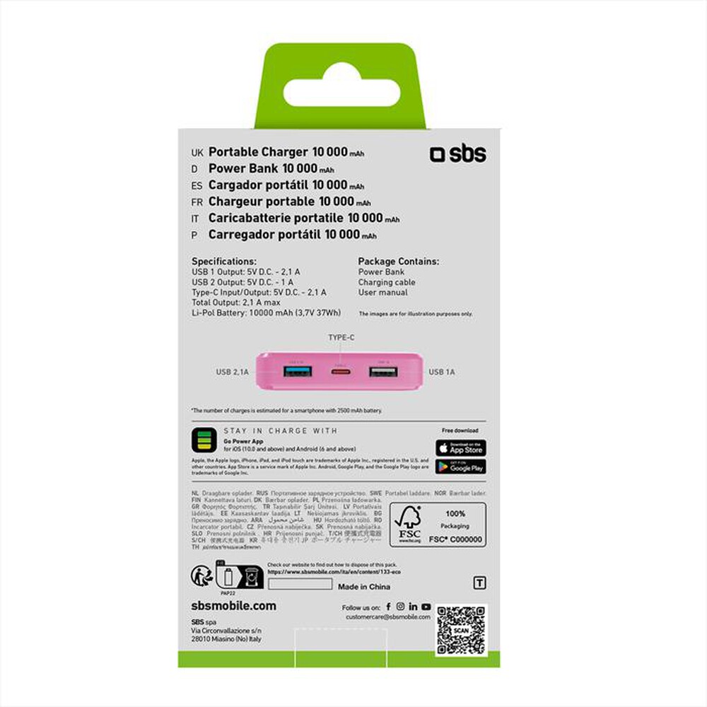 "SBS - TTBB10000FASTP-Rosa"