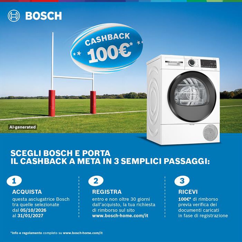 Immagine del prodotto BOSCH - Asciugatrice Serie 6 WQG243D9IT 9Kg Classe C-Bianco
