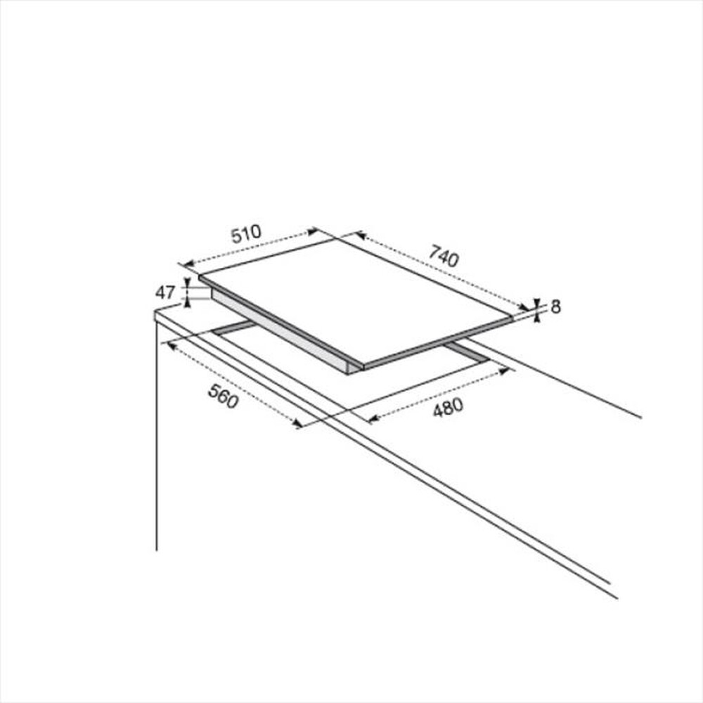 "ELECTROLUX - Piano cottura a gas RGG 7253 OON 5 fuochi 74,4cm-Estetica sabbia"
