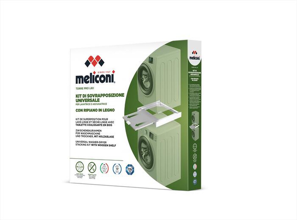 "MELICONI - TORRE PRO L60 Kit di sovrapposizione max 250 kg-Tecnopolimero bianco"