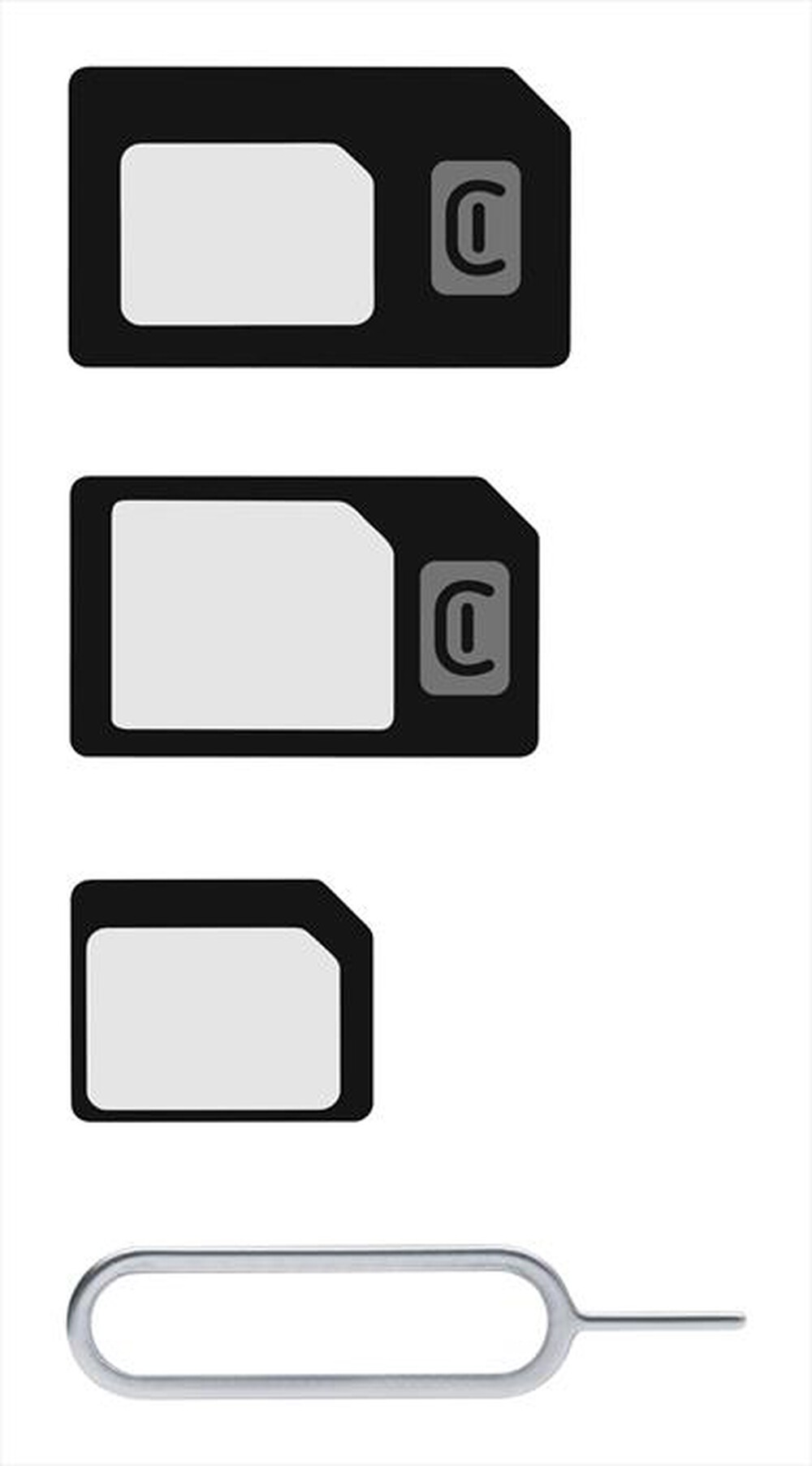 Immagine del prodotto CELLULARLINE - Kit Adattatori Sim-Nero