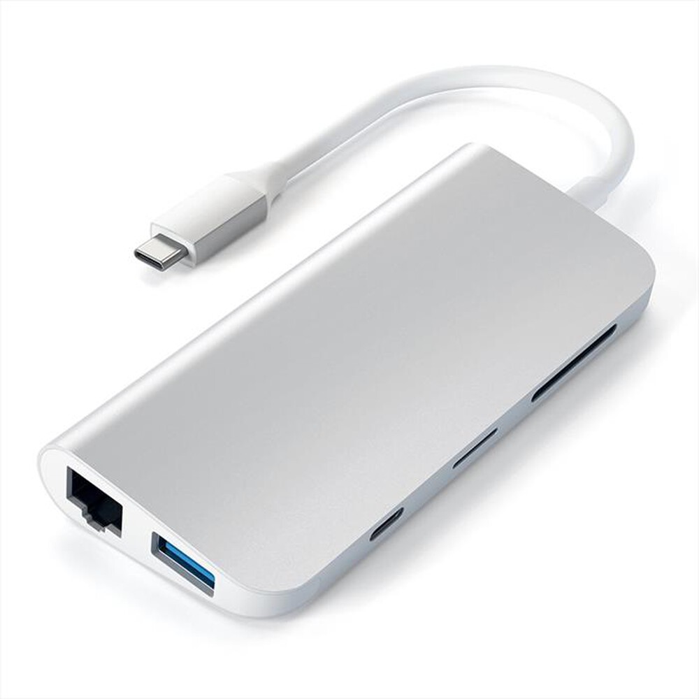 "SATECHI - ADATTATORE USB-C MULTIMEDIA-argento"