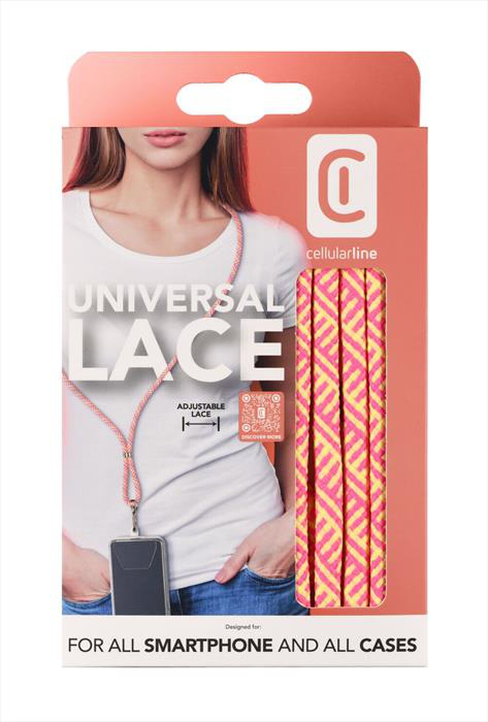 Immagine del prodotto CELLULARLINE - Laccio da collo universale per smartphones-Orange