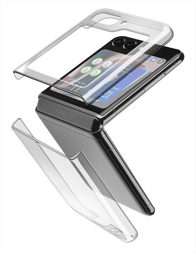 CELLULARLINE - Custodia Back CLEARCSGALZFLIP5T Galaxy Z Flip5-Trasparente