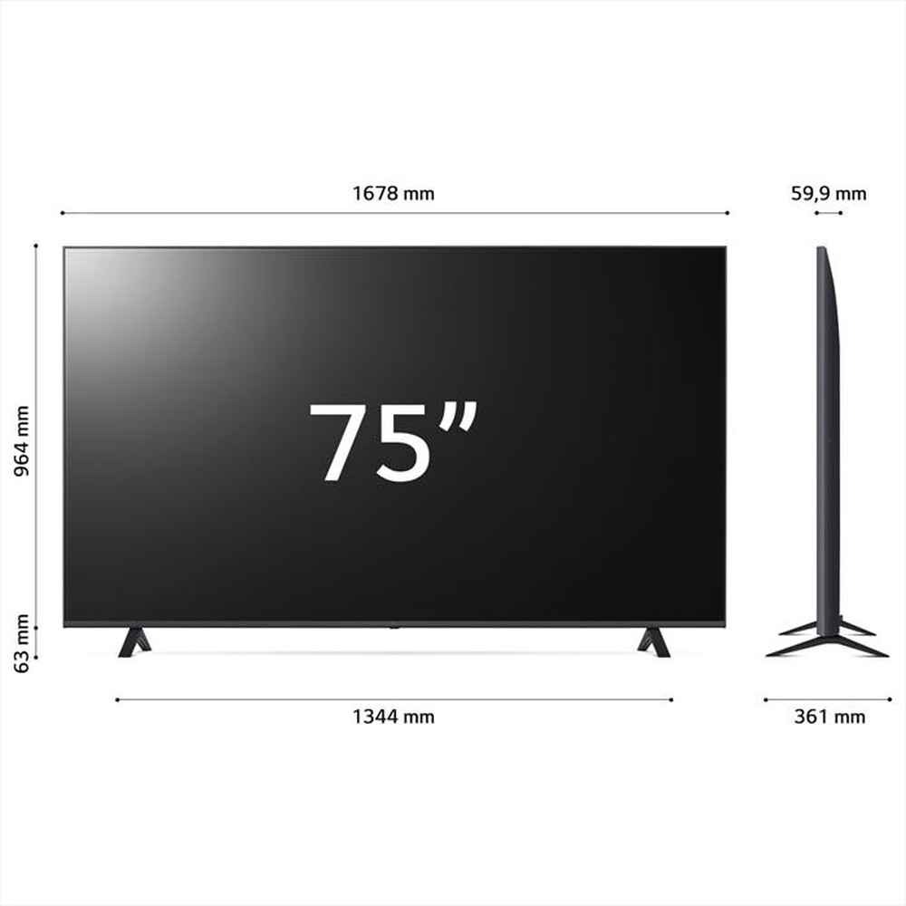 "LG - Smart TV LED Serie UR75 UHD 4K 75\" 75UR75006LK-Nero"