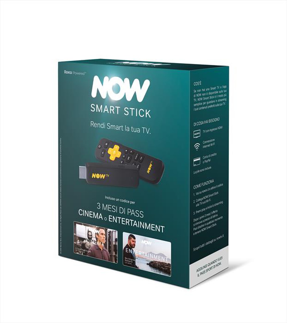 "SKY - NOW Smart Stick - 3 mesi inclusi Pass Cinema o Ent"