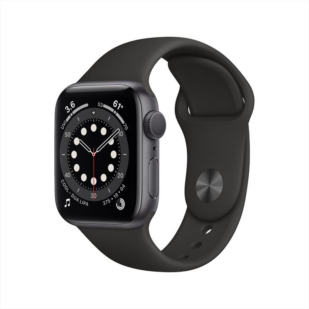 "APPLE - Watch Series 6 GPS 40mm Alluminio Space Grey-Cinturino Sport Nero"