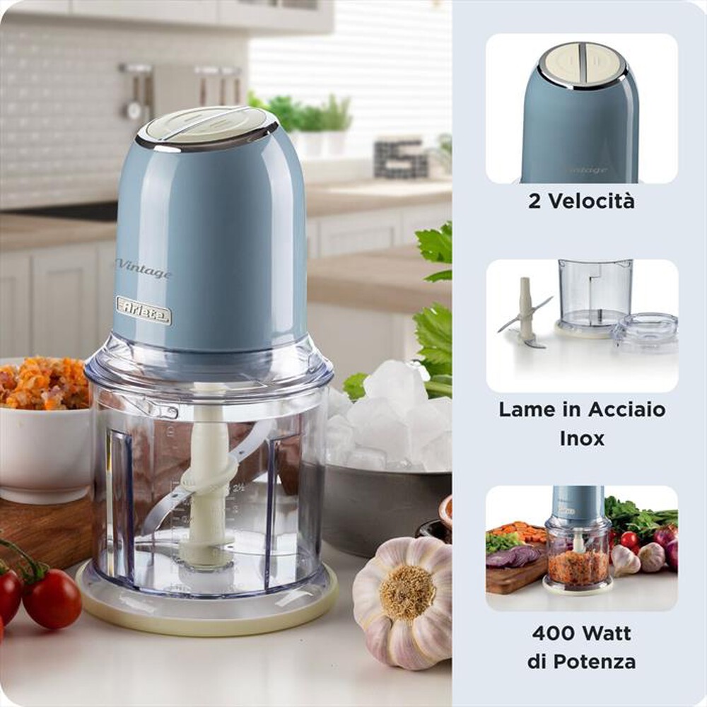 Immagine del prodotto ARIETE - 0438 Vintage Tritatutto Elettrico 400W-celeste