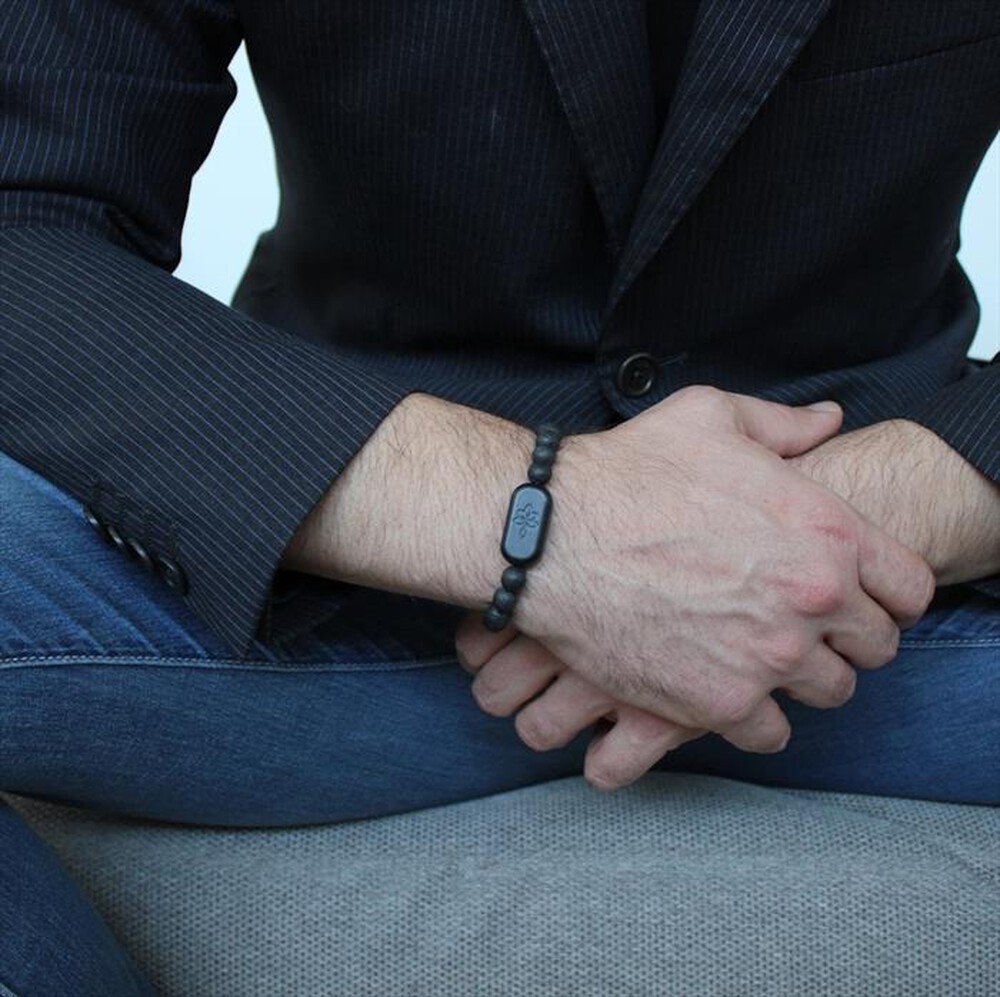 Immagine del prodotto MYLUMI - Bracciale wellness SHAMBALLA - Lava Nera Grande-Lava Nera Grande