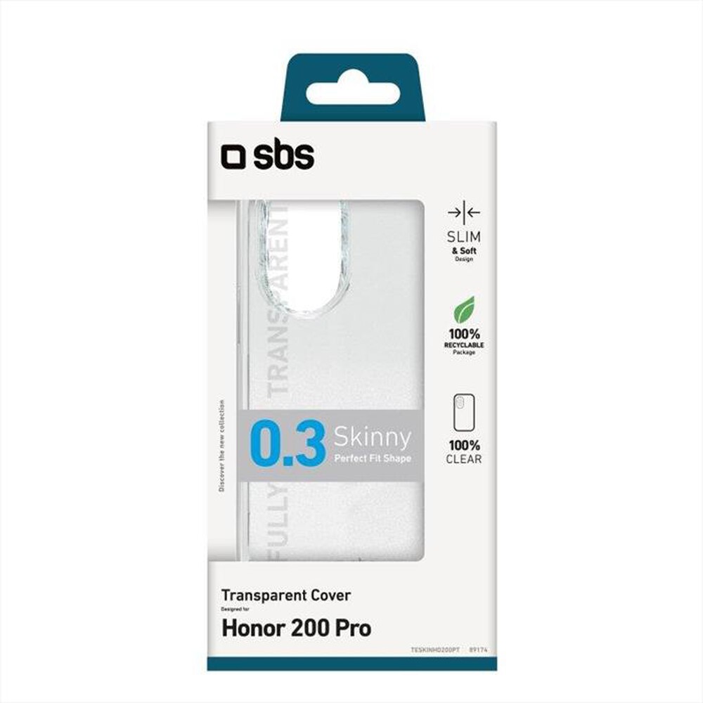 "SBS - Cover Skinny TESKINHO200PT per Honor 200 Pro-Trasparente"