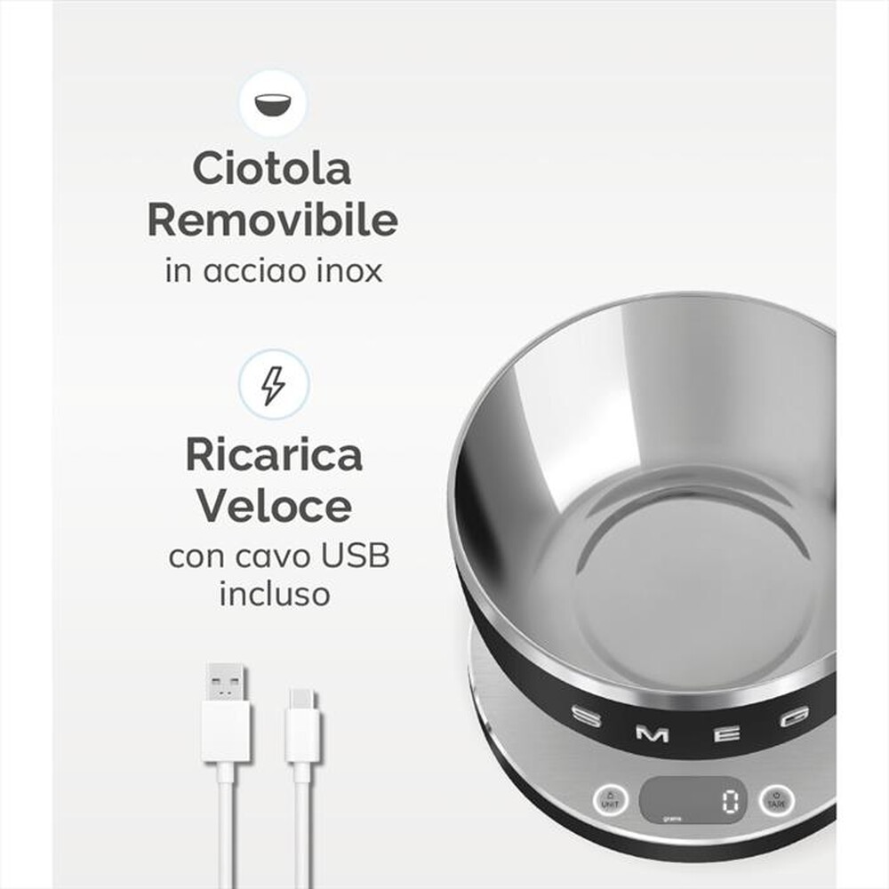 Immagine del prodotto SMEG - Bilancia da cucina Linea Collezione KSC01WHMWW-Bianco Opaco