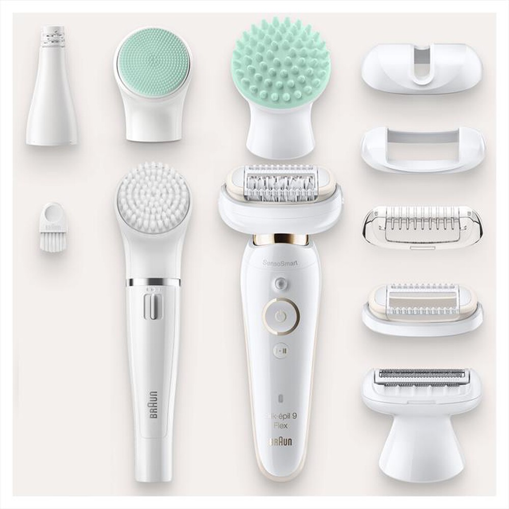 "BRAUN - SILK-ÉPIL 9 FLEX 9-300 BEAUTY SET EPILATORE-BIANCO/ORO"
