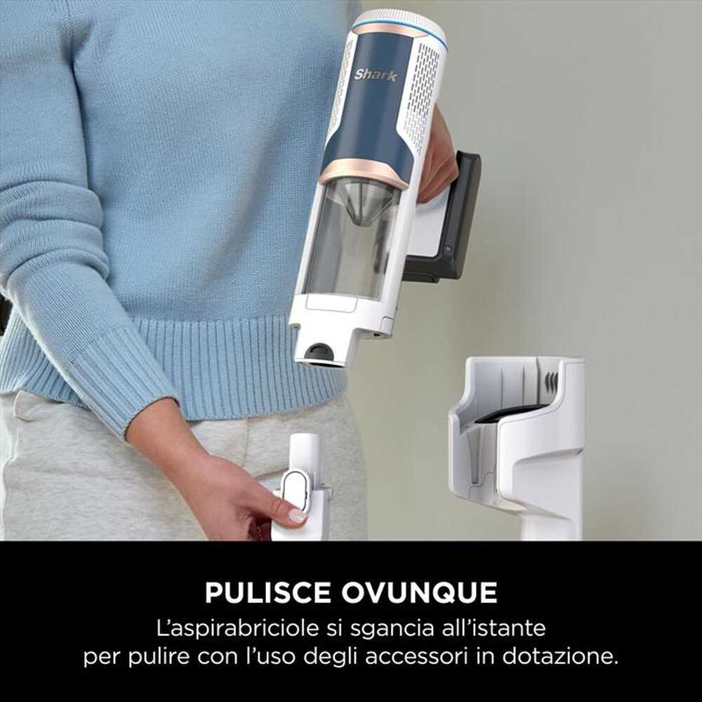 "SHARK - ASPIRAPOLVERE SENZA FILO FLOOR DETECT STICK-Bianco/Blu"