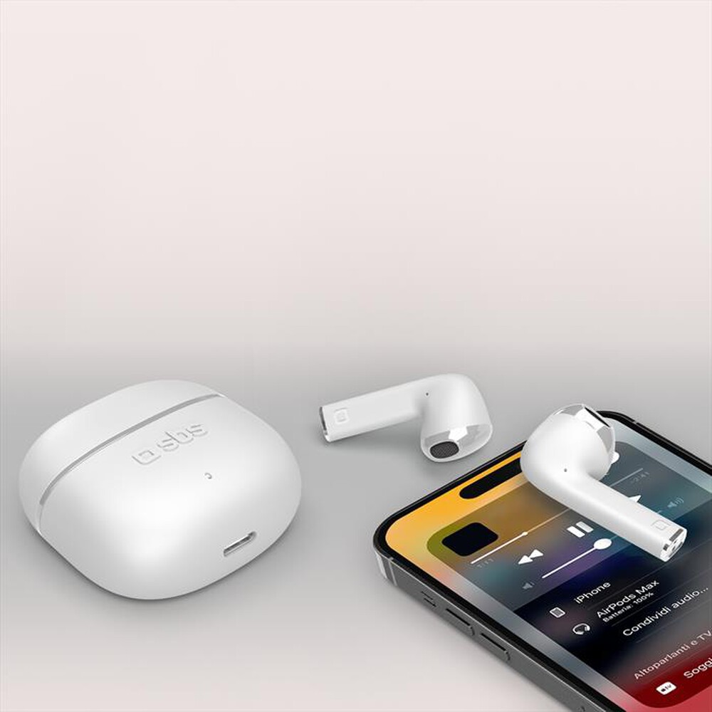 "SBS - Auricolare bluetooth TEEARTWSCOLW-Bianco"
