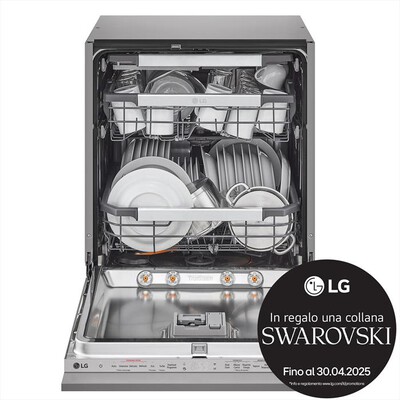 LG - Lavastoviglie QUADWASH DB475TXS Classe A 14coperti-Acciaio