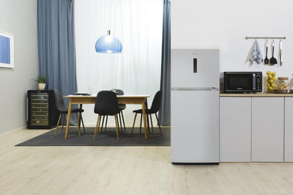 "CANDY - Frigorifero 2 porte CDG5T717ES Classe E 410 lt-Argento"