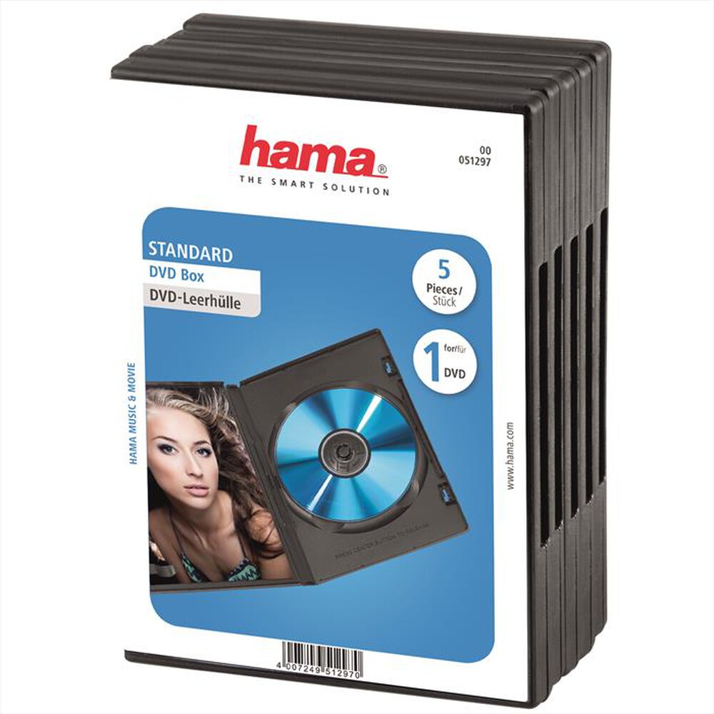 "HAMA - Custodia DVD nero - 5pz. 07451297 - "