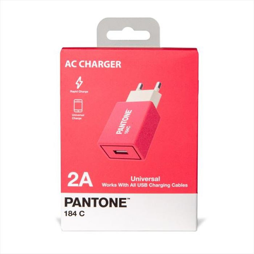 "PANTONE - PT-AC1USBP - PANTONE WALL CHARGER 2.1A-ROSA/PLASTICA"